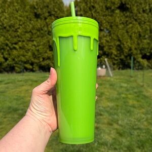 HTF Starbucks Glow In The Dark Green Drip Tumbler